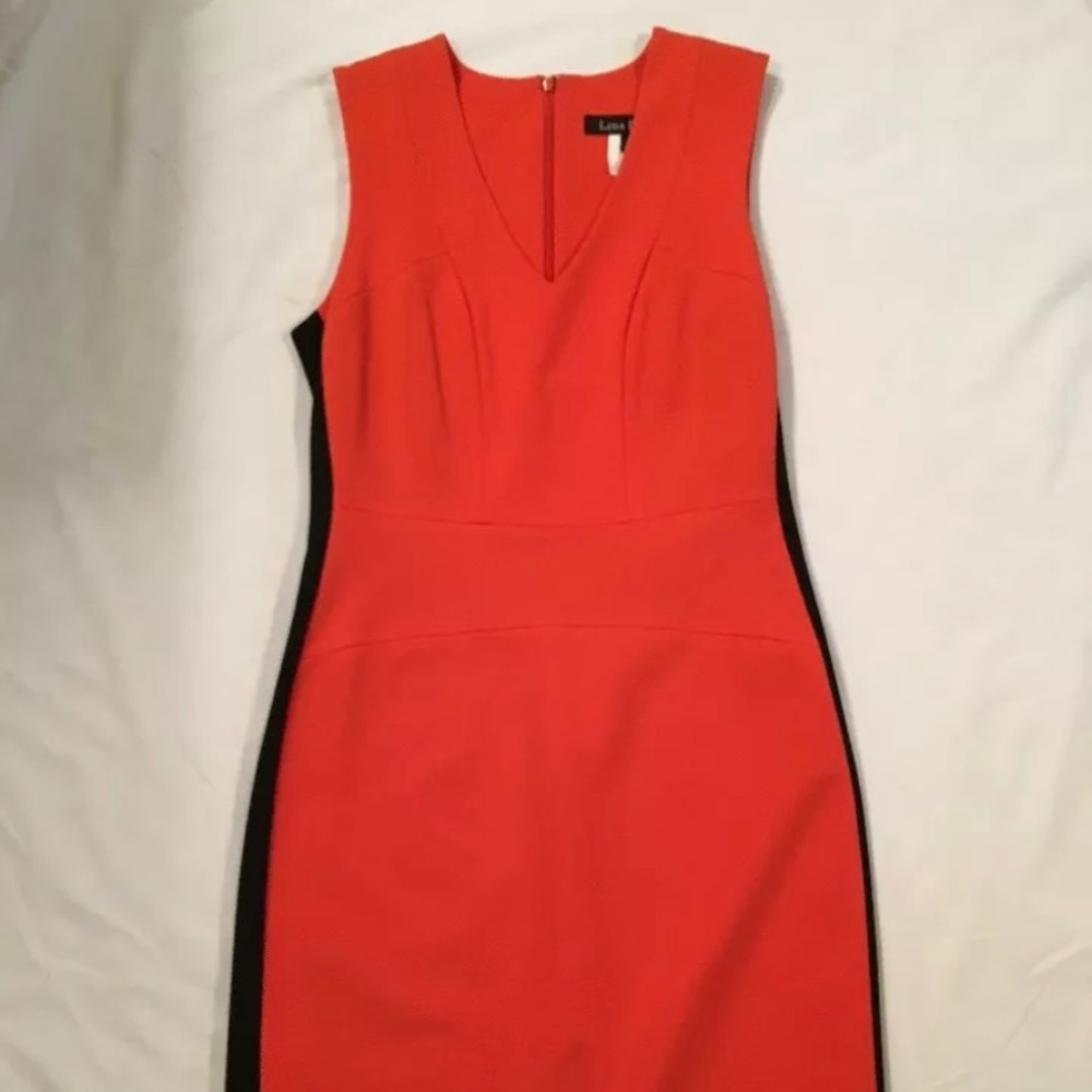 Lida Baday Orange Black Dress - Medium